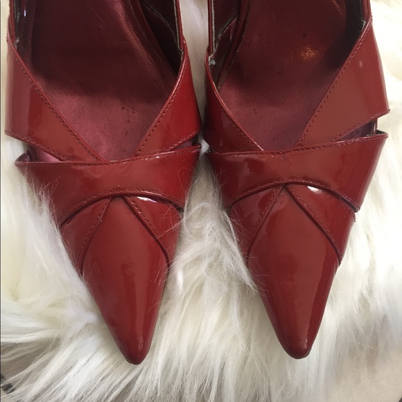 ALDO 👠 Red Patent Leather Cutout Stilettos - Picture 3 of 8
